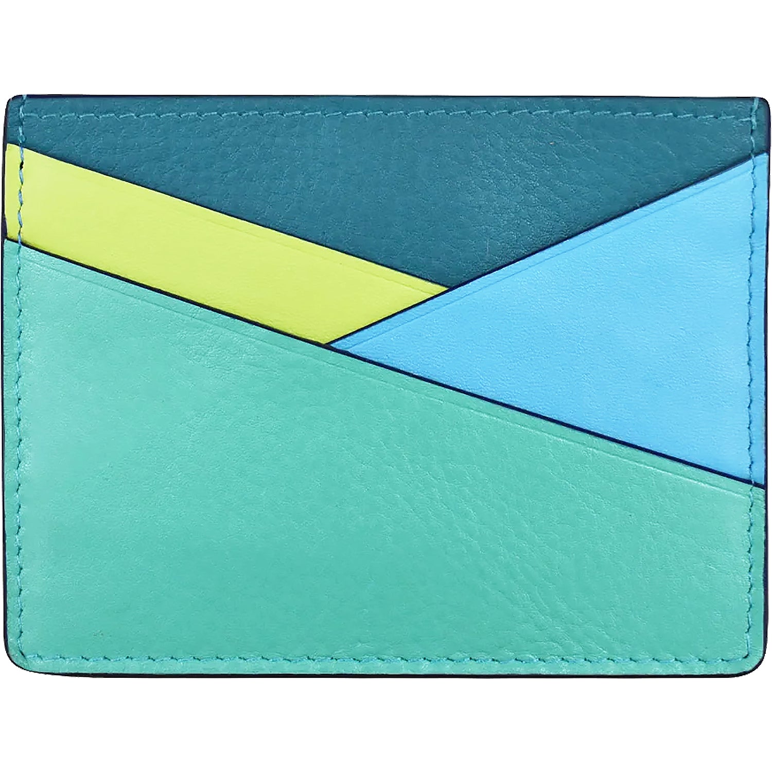 Womens Ili new york ili New York Asymmetic Card Case Serenity Multi Leather Serenity Multi Leather