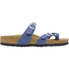 Womens Birkenstock Women's Birkenstock Mayari Vegan Silky Elemental Blue Birkibuc Silky Elemental Blue Birkibuc