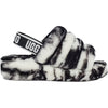 Womens Ugg Women's UGG Fluff Yeah Slide Marble Black Sheepskin Marble Black Sheepskin