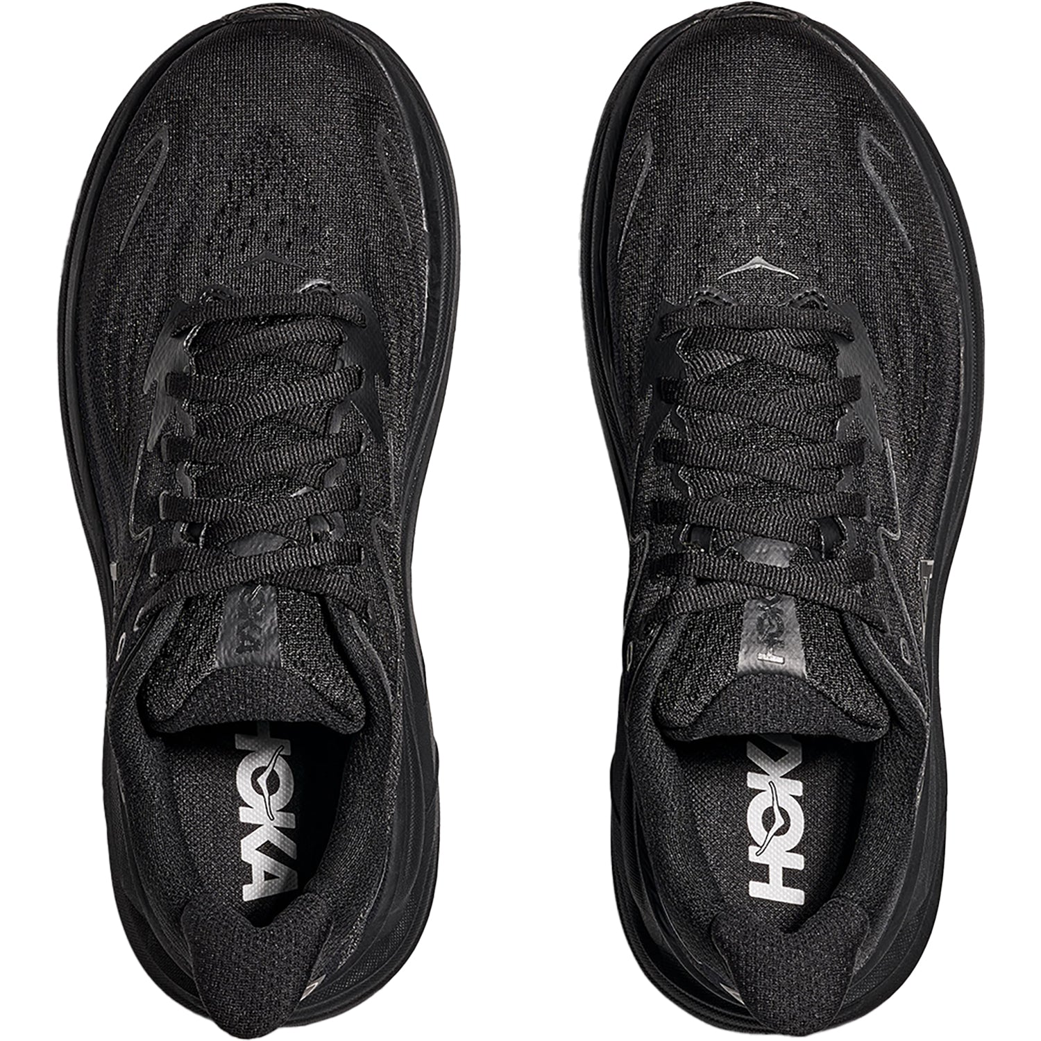 Mens Hoka one one Men's Hoka Clifton 10 Black/Black Mesh (Neutral Support) Black/Black