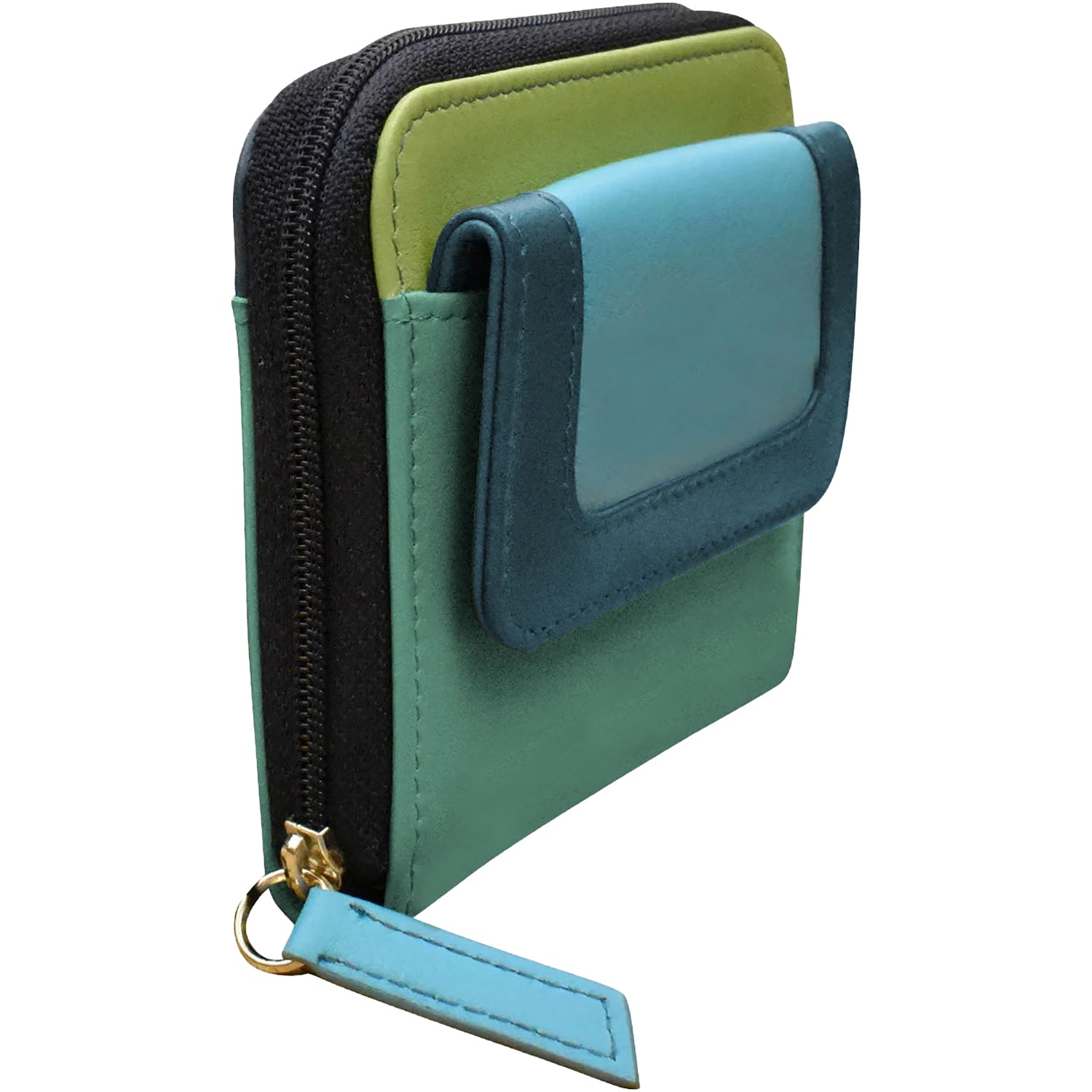 Womens Ili new york ili New York Small Pocket Wallet Serenity Multi Leather Serenity Multi Leather