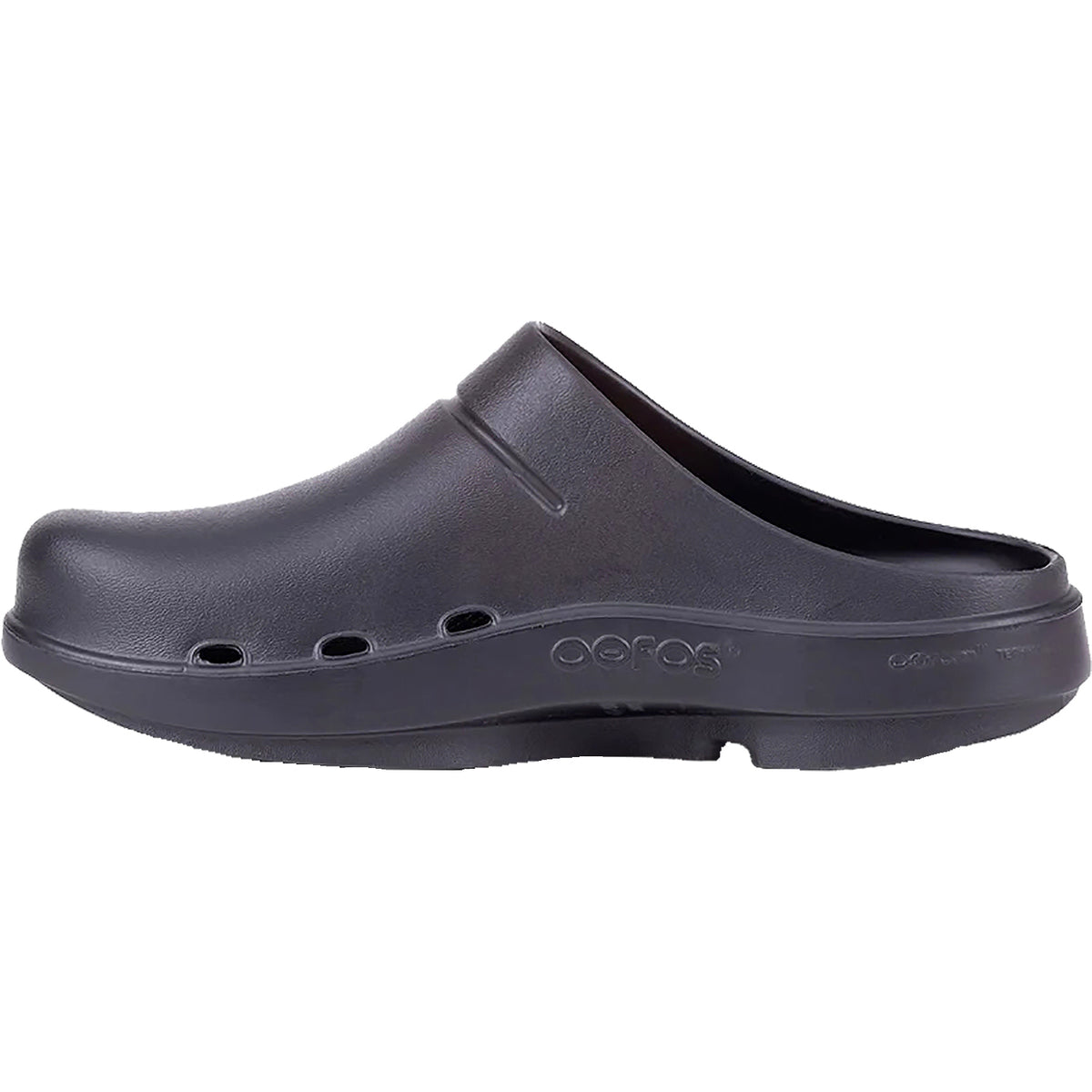 OOFOS OOCLOG UNISEX ブラック M7/W9 OOFOS OOcloog Unisex Open Back Clogs Black Matte Synthetic