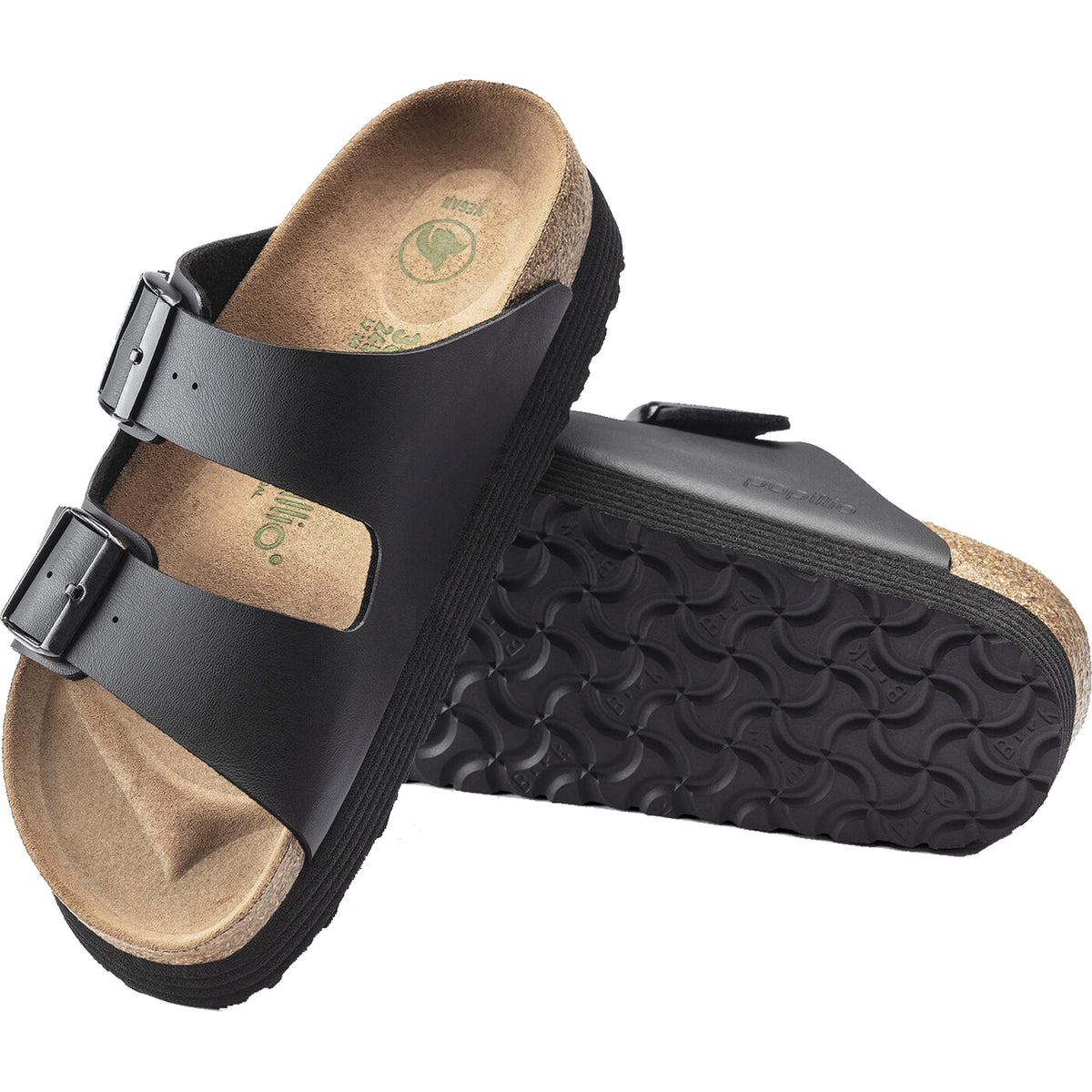 Women's Birkenstock Papillio Arizona Platform Vegan Black Birko
