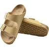Womens Birkenstock Women's Birkenstock Arizona Vegan Latte Cream Birkibuc Latte Cream Birkibuc