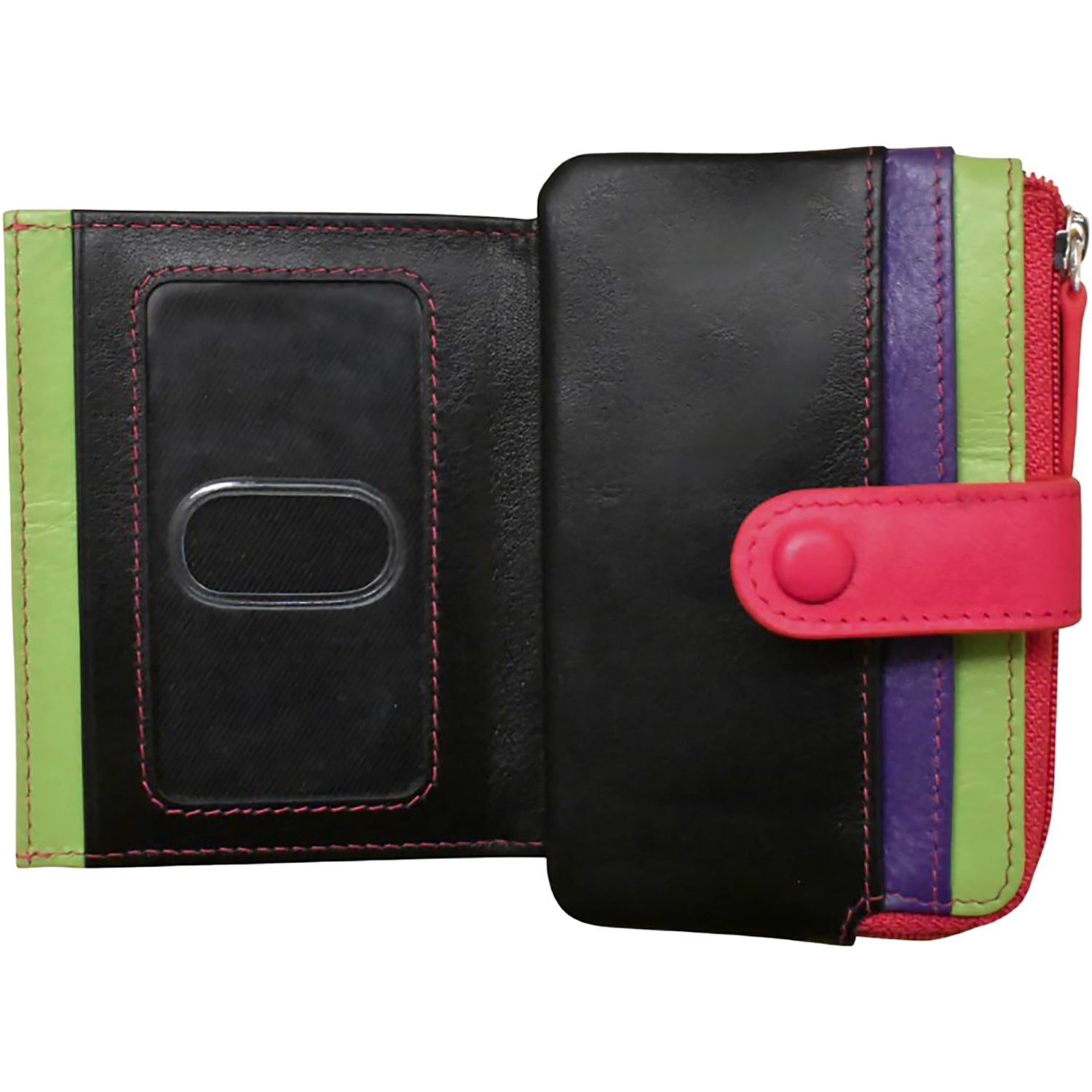Ili new york ili New York Small Card Holder Purse Black Brights Black Brights