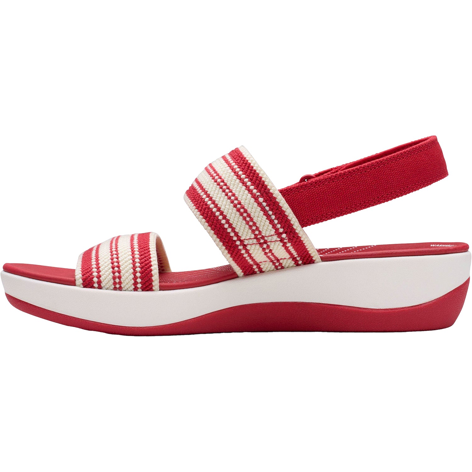 Womens Clarks Women's Clarks Cloudsteppers Arla Stroll Cherry Combi Knit Synthetic Cherry Combi Knit Synthetic