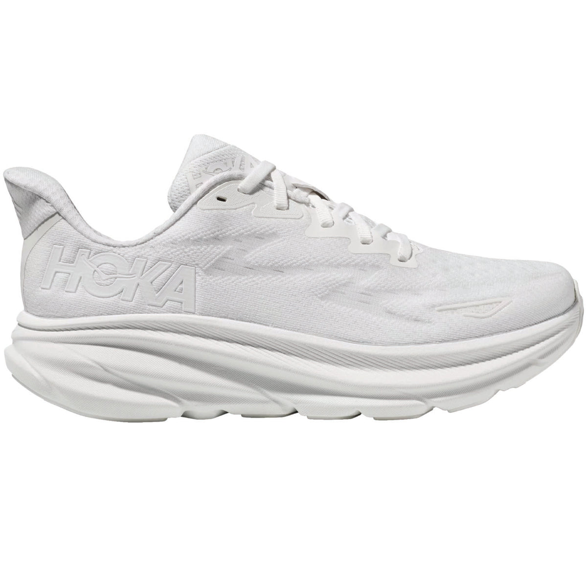 【ぐてまる】HOKA CLIFTON 9 ホワイト スニーカー 23.5 Hoka Clifton 9 Women's Road Running Shoes White/White Mesh