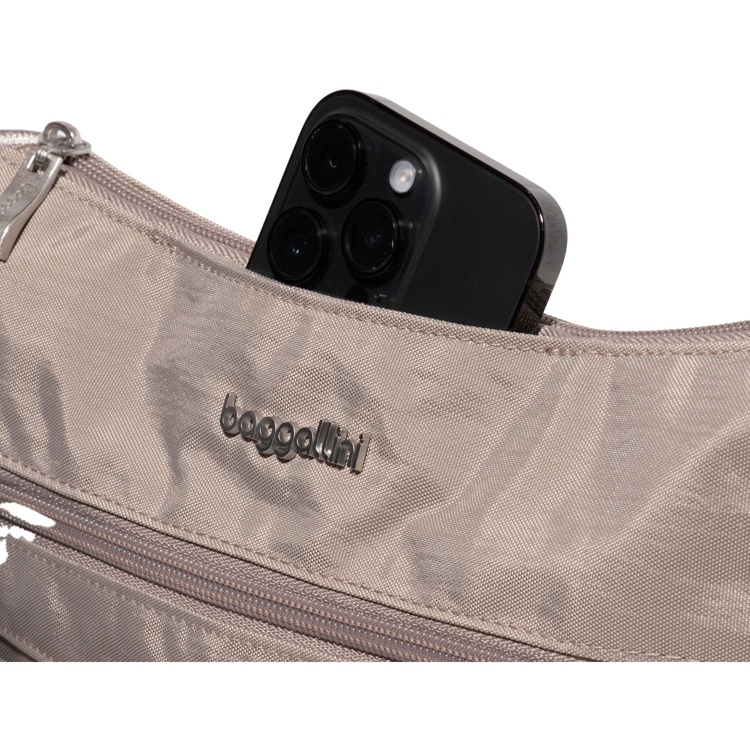 Womens Baggallini Baggallini Modern Everywhere Slim Crossbody Moonrock Nylon Moonrock