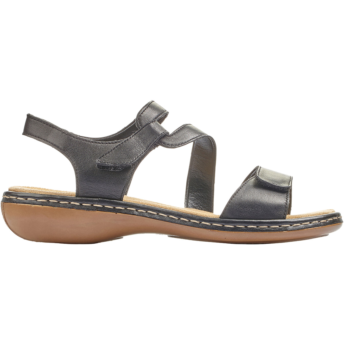 Rieker 659C7-00 Regina Women's Sandals Black Leather – Footwear etc.