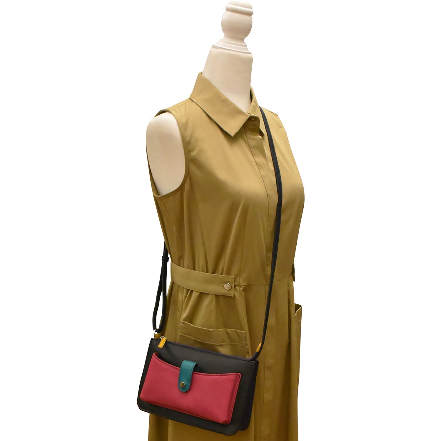 Womens Ili new york ili New York Front Pocket Phone Bag Black Brights Black Brights