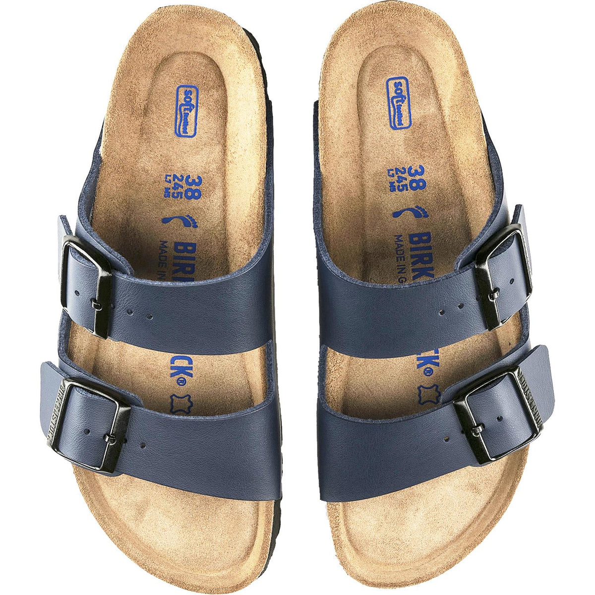 Birkenstock Men\'s Arizona SFB Sandals Navy Birko Flor - Medium Men main image 2