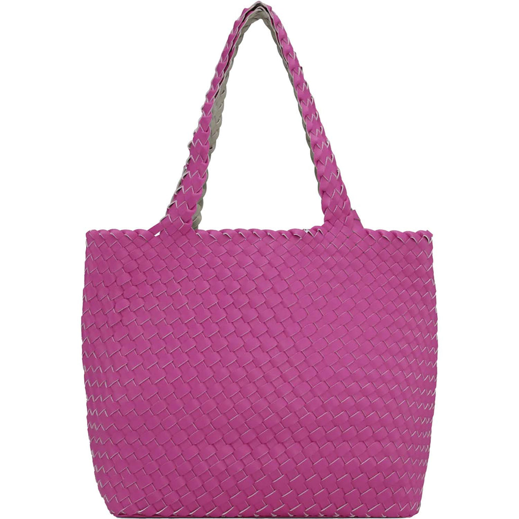 Womens Ilse jacobsen Women's Ilse Jacobsen Bag 08 Reversible Shopper Pink/Sand Synthetic Pink/Sand
