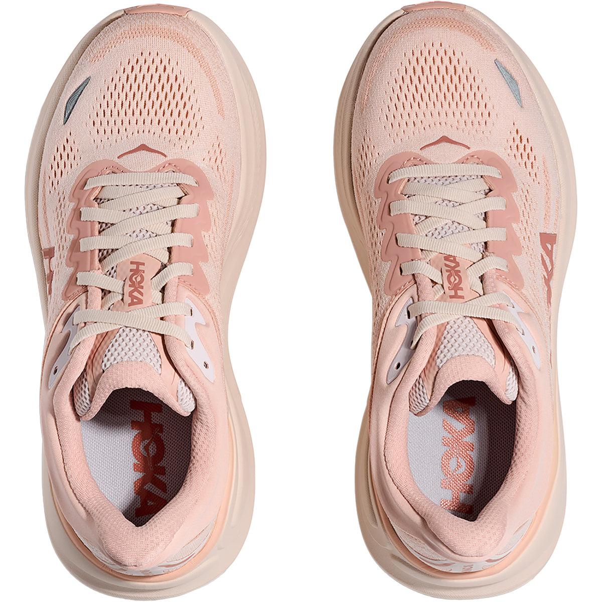 Hoka Bondi 9 Women's Athletic Shoes Rose Latte/Rose Cream (Neutral