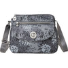Womens Baggallini Baggallini Calais Crossbody Bagg Pewter Thistle Nylon Pewter Thistle Nylon