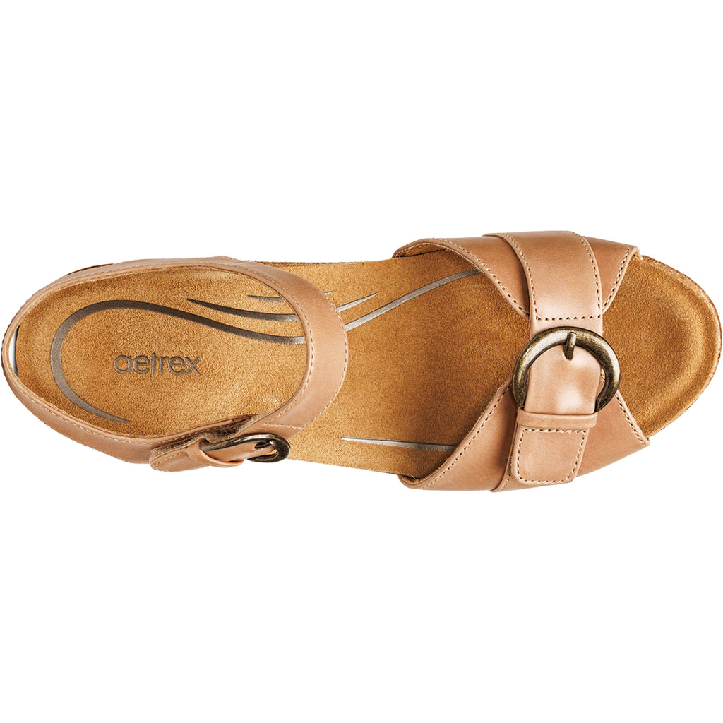 Womens Aetrex Women's Aetrex Tory Camel Leather Camel Leather