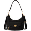 Womens Baggallini Baggallini Coastal Flip Lock Half Moon Bag Black/Gold Black/Gold