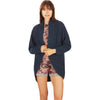 Womens Memoi Women's MeMoi Fuzzy Cocoon Loose Cardigan Ocean Navy Ocean Navy