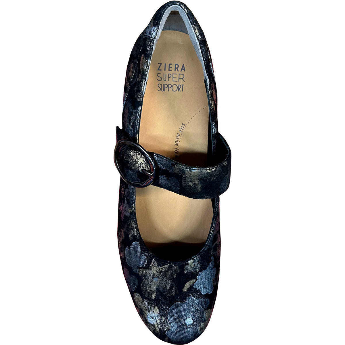 Ziera Candy Women's Dressy Mary Janes Black Metal Suede – Footwear