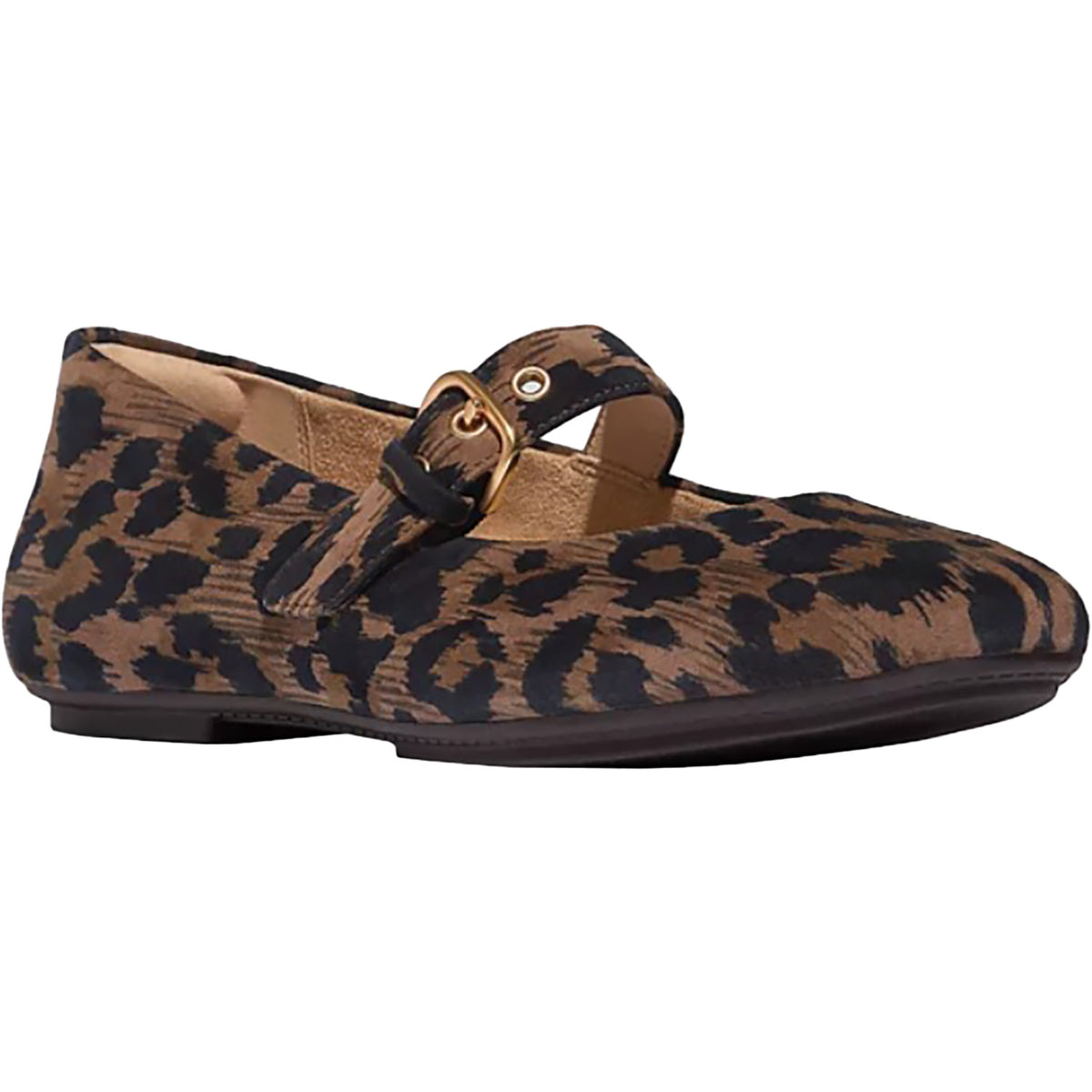 Fitflop Delicato Leopard Women's Dressy Mary Janes Chocolate Mix