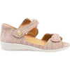 Womens Ziera Women's Ziera Doxie Global Stripe Metallic Leather Global Stripe Metallic Leather