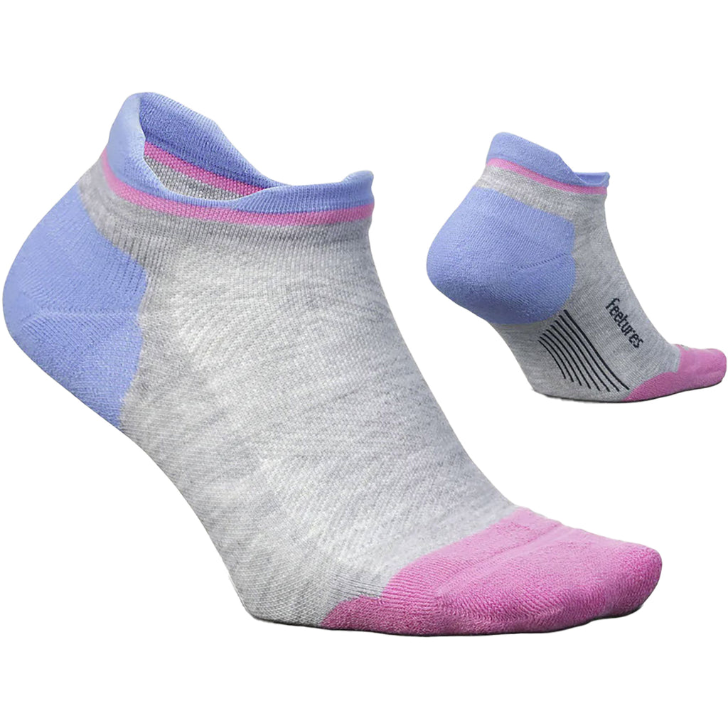 Womens Feetures Unisex Feetures Elite Max Cushion No Show Tab Socks Cosmic Purple Cosmic Purple