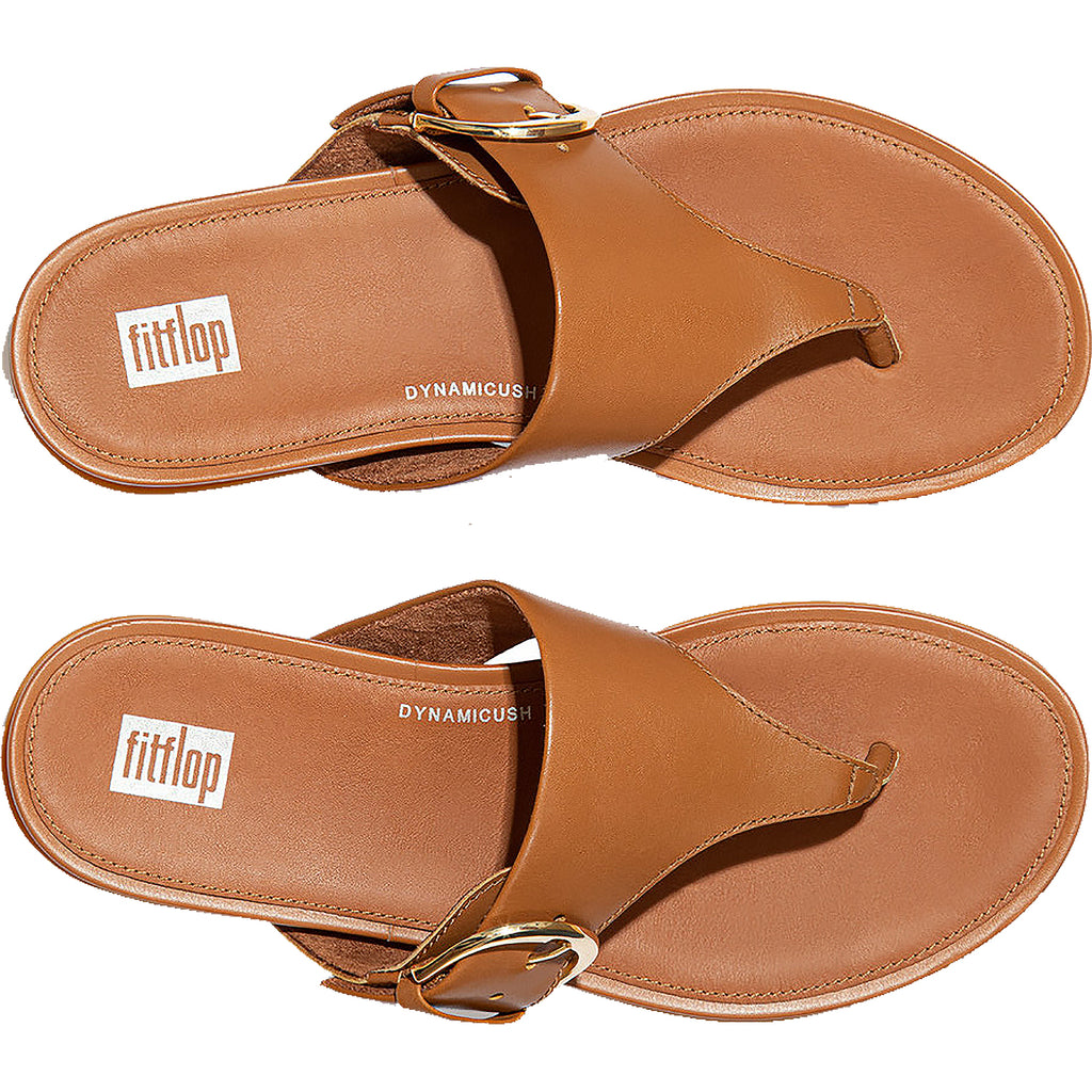 Womens Fit flop Women's FitFlop Graccie Toe-Post Light Tan Leather Light Tan Leather