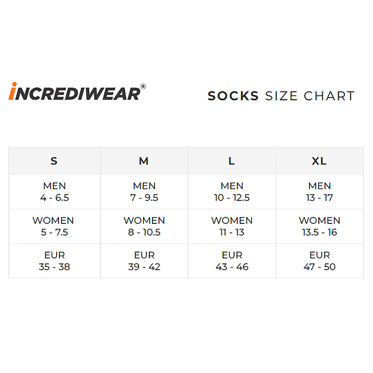 Incrediwear Circulation Crew | Unisex Performance Sock | Footwear etc.