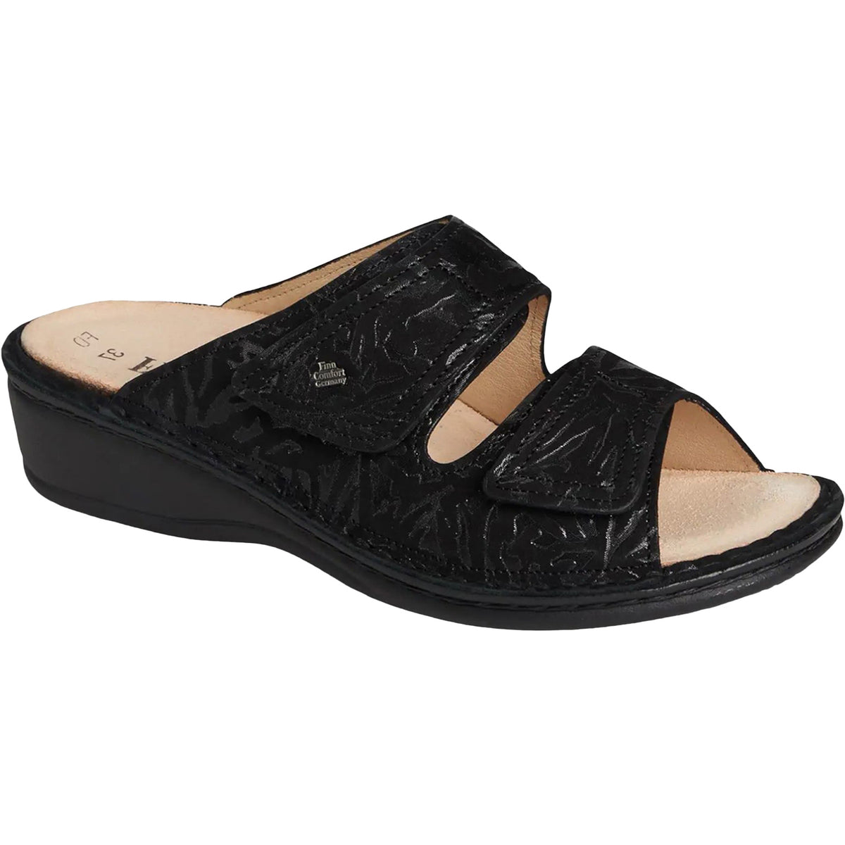 Finn Comfort Black Leather Adjustable Slide Sandals Amazon.com | Finn Comfort Men main image 2