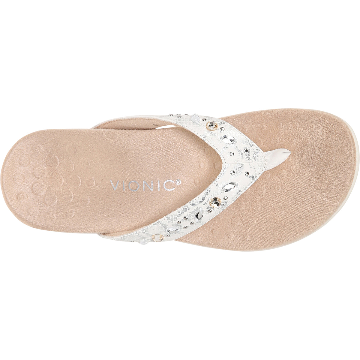 Vionic Lucia White Leopard Women s Toe Post Sandals Footwear etc