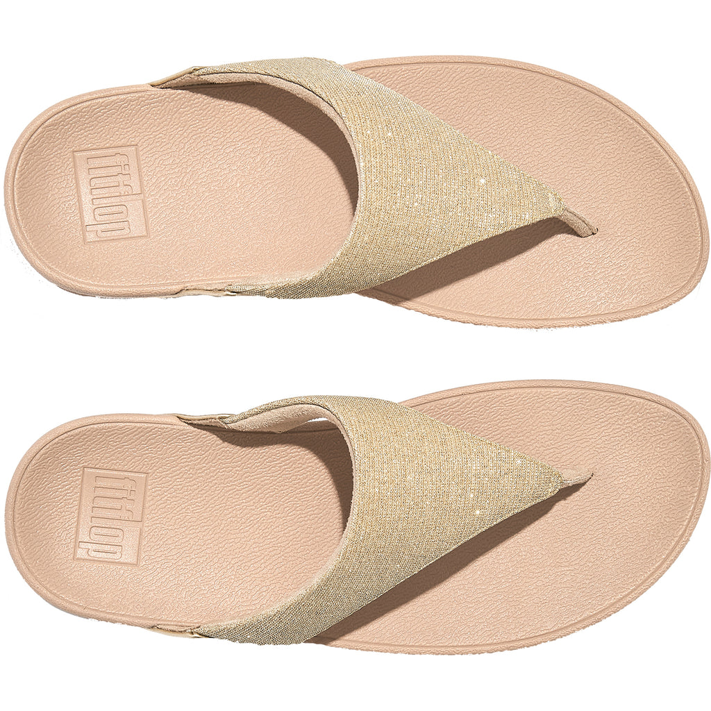 Womens Fit flop Women's FitFlop Lulu Shimmerlux Platino Fabric Platino Fabric