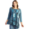 Womens Jess & jane Women's Jess & Jane Dreaming Asymmetrical Tunic Sapphire Sapphire