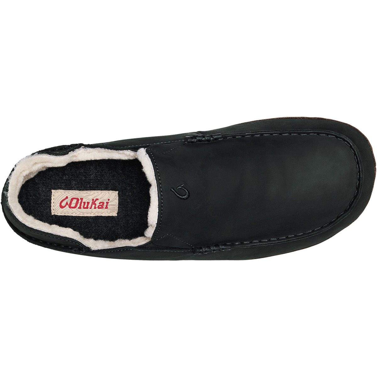 Olukai Moloa Slipper Men's Closed Back Slippers Black/Dark Java