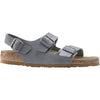 Mens Birkenstock Men's Birkenstock Milano Soft Footbed Desert Soil Grey Birko-Flor Desert Soil Grey Birko-Flor