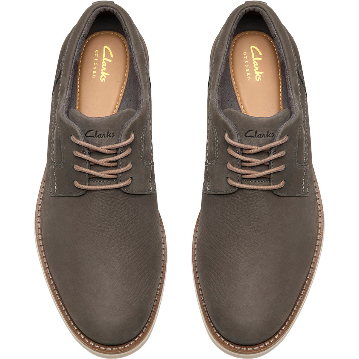 MEN\'S Sz 11.5Wide AETREX Oxford Orthotic Tan Dress Shoes w/Comfort Insoles Clarks Monahan Plain Men main image 2
