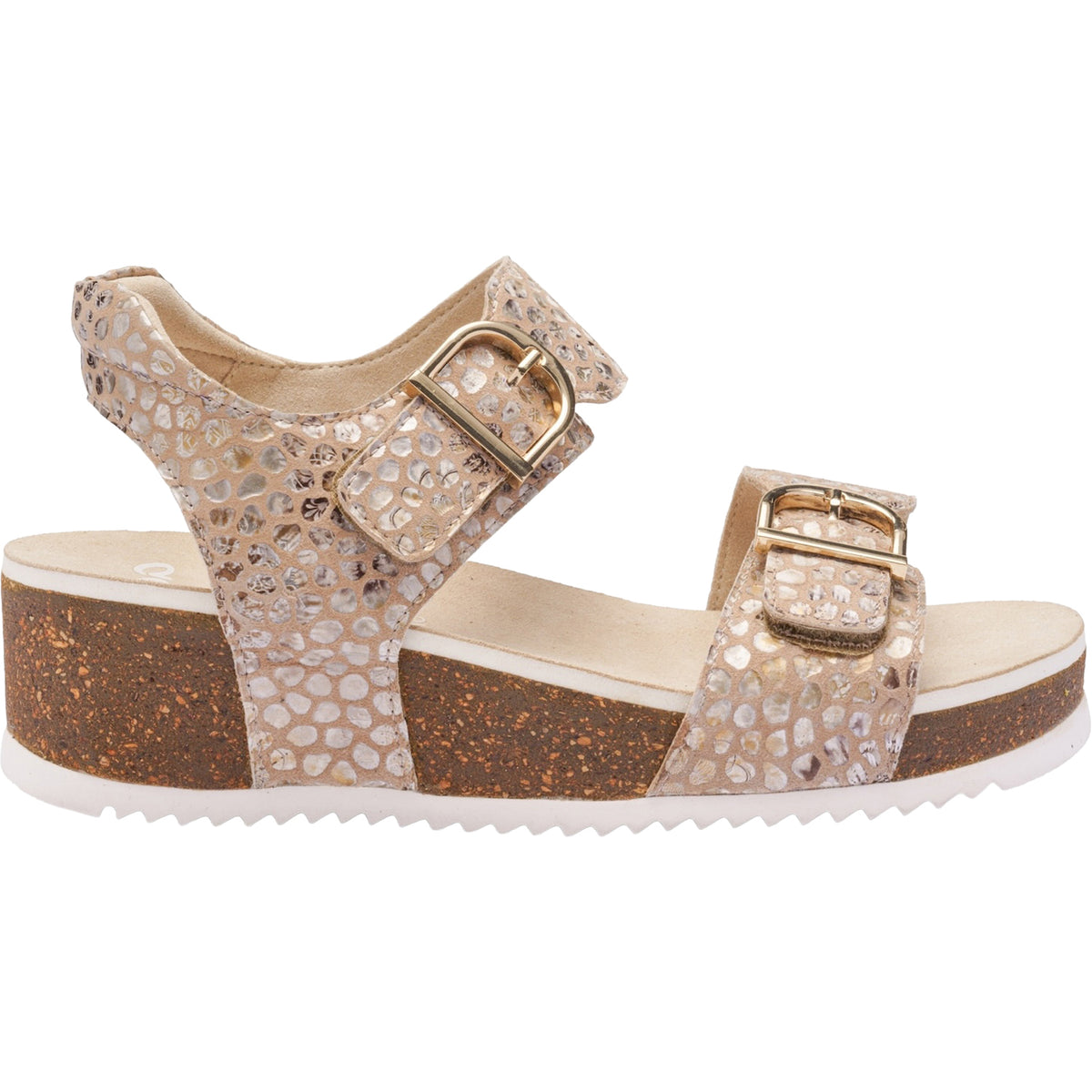 Ara Nova Women's Wedge Sandals Camel Konfettikid Leather