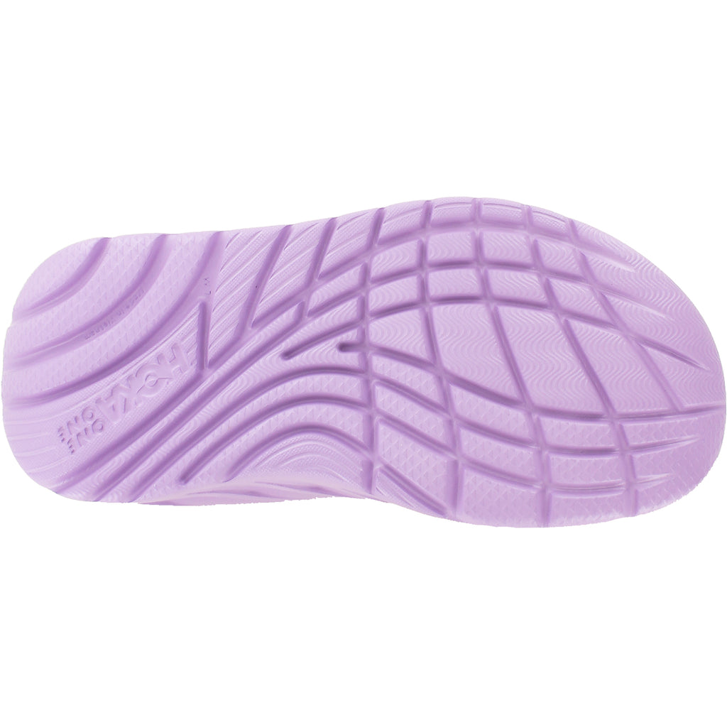 Womens Hoka one one Women's Hoka Ora Recovery Flip Violet Bloom/Outerspace Fabric Violet Bloom/Outerspace Fabric