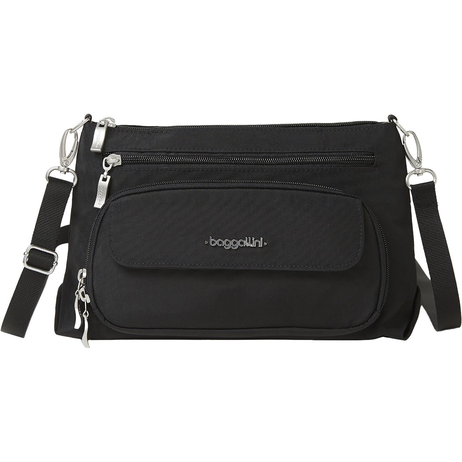 Womens Baggallini Baggallini Original Everyday Bag Black w/Sand Lining Black w/Sand Lining
