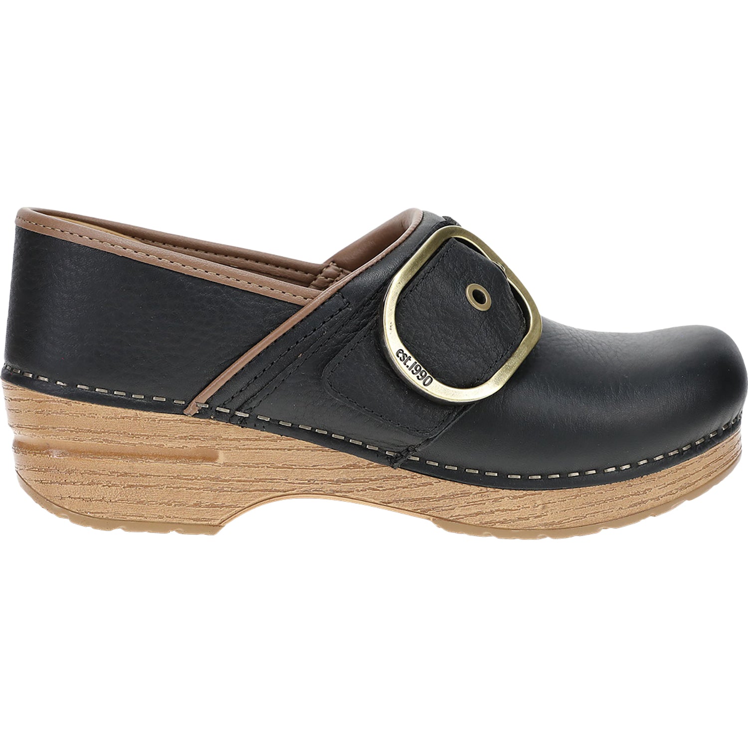 Womens Dansko Women's Dansko Pearson Black Tumbled Black Tumbled