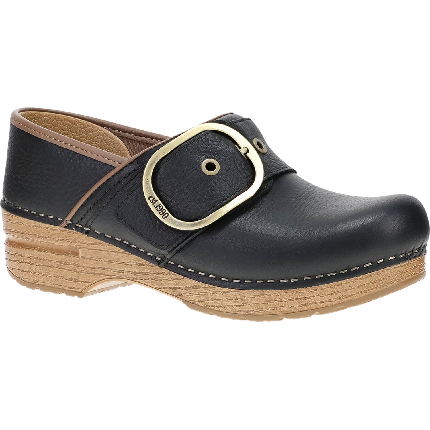 Womens Dansko Women's Dansko Pearson Black Tumbled Black Tumbled