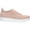 Womens Fit flop Women's FitFlop Rally Tonal Sneaker Blush Knit Fabric Blush Knit Fabric