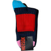 Womens Hot sox Women's Hot Sox Rib Colorblock Ankle 3pk Denim/Grey/Multi Denim/Grey/Multi