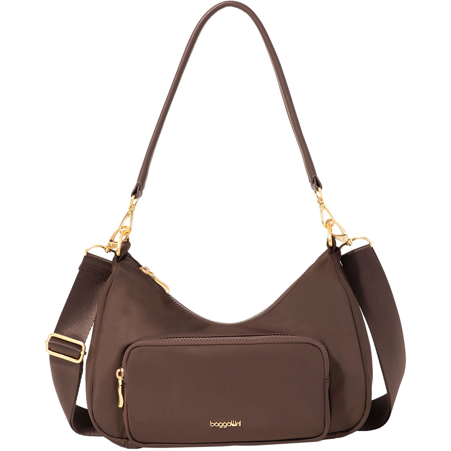 Womens Baggallini Baggallini Savannah Crossbody Ganache Twill w/Gold Hardware Ganache Twill w/Gold Hardware