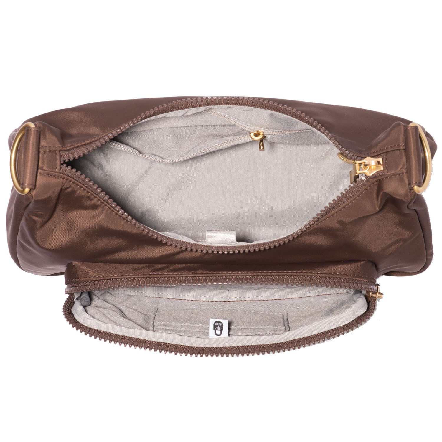 Womens Baggallini Baggallini Savannah Crossbody Ganache Twill w/Gold Hardware Ganache Twill w/Gold Hardware