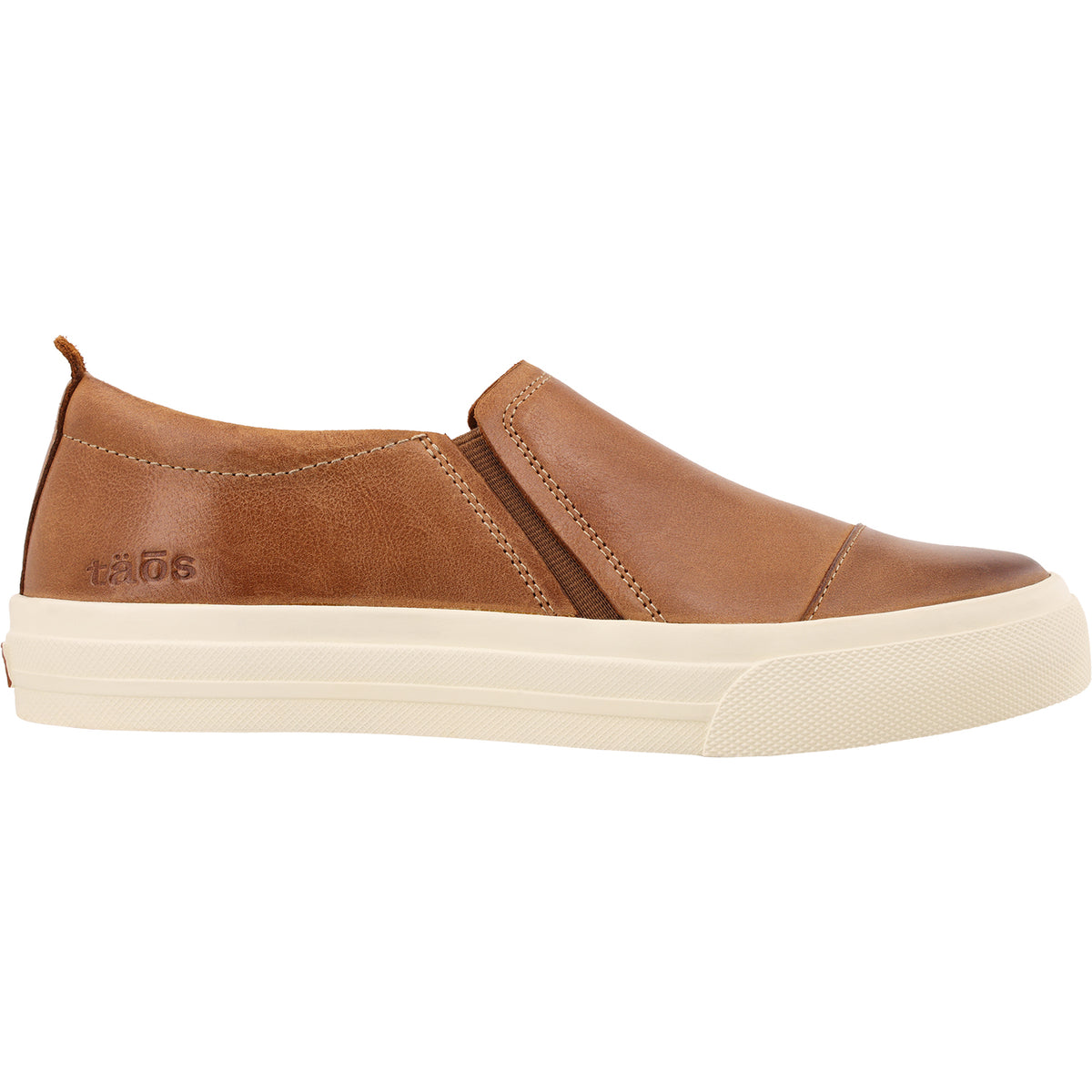 Womens tan leather store slip on sneakers