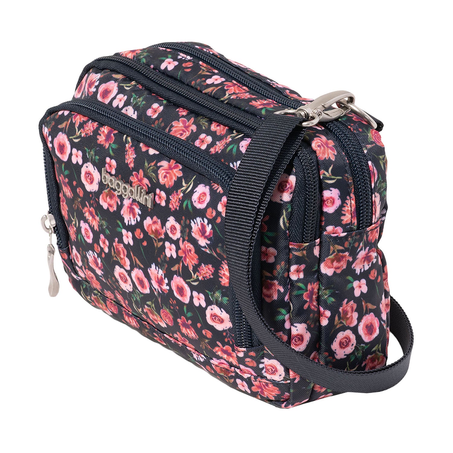 Womens Baggallini Baggallini Trifecta RFID Wallet Crossbody Autumn Peony Autumn Peony