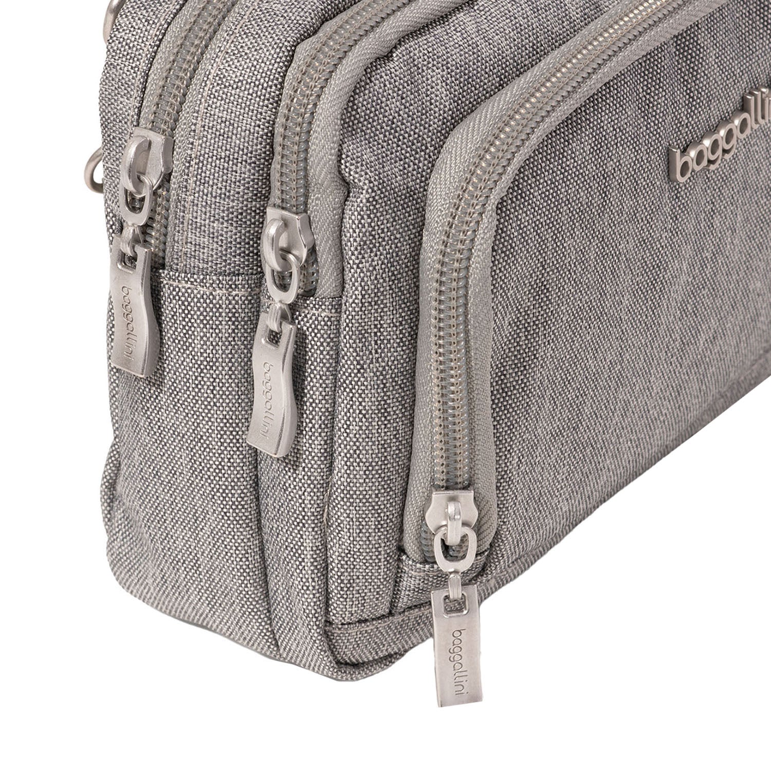 Womens Baggallini Baggallini Trifecta RFID Wallet Crossbody Stone Heritage Stone Heritage