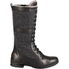 Womens Ugg Women's UGG Elvia Black Leather/Fabric Black Leather/Fabric