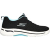 Womens Skechers Women's Skechers GOwalk Arch Fit Unify Black/Aqua Fabric Black/Aqua Fabric