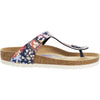 Womens Birkenstock Women's Birkenstock Gizeh Soft Footbed Supernatural Flower Navy Birko-Flor Supernatural Flower Navy Birko-Flor