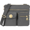 Womens Baggallini Women's Baggallini Sydney Bagg Charcoal Nylon Charcoal Nylon